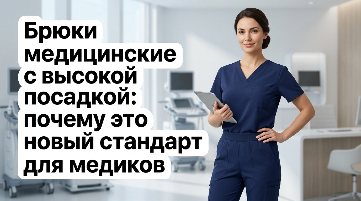 Медицинские брюки с высокой посадкой для профессионалов