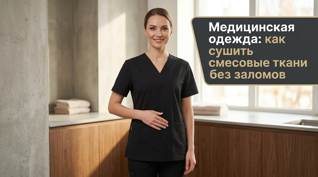 Методы сушки медицинской одежды из смесовых тканей без заломов