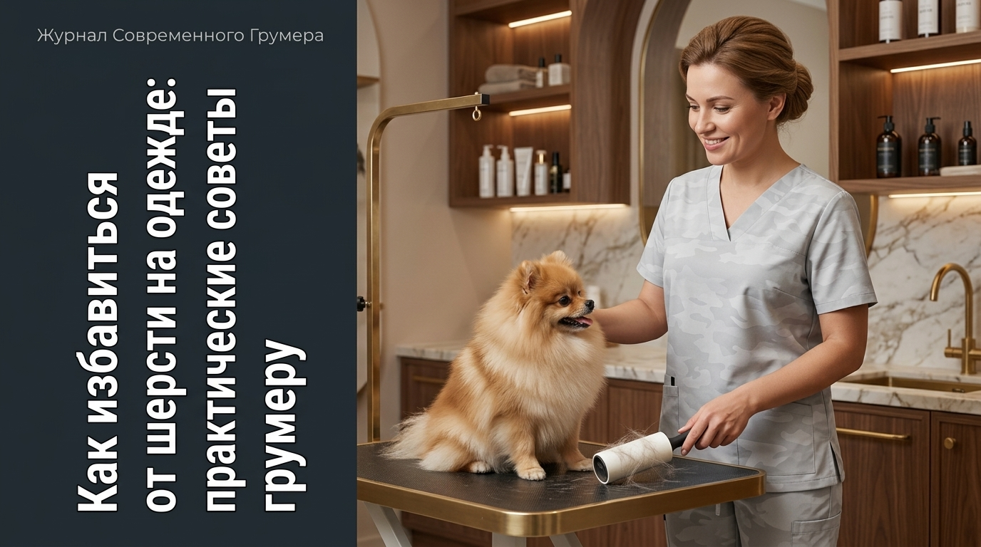 Практические советы для грумеров по удалению шерсти животных с рабочей одежды