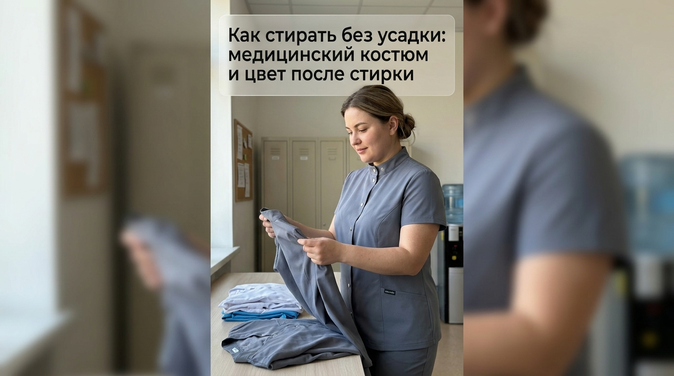 Медицинский костюм после стирки без усадки, сохранение формы и цвета