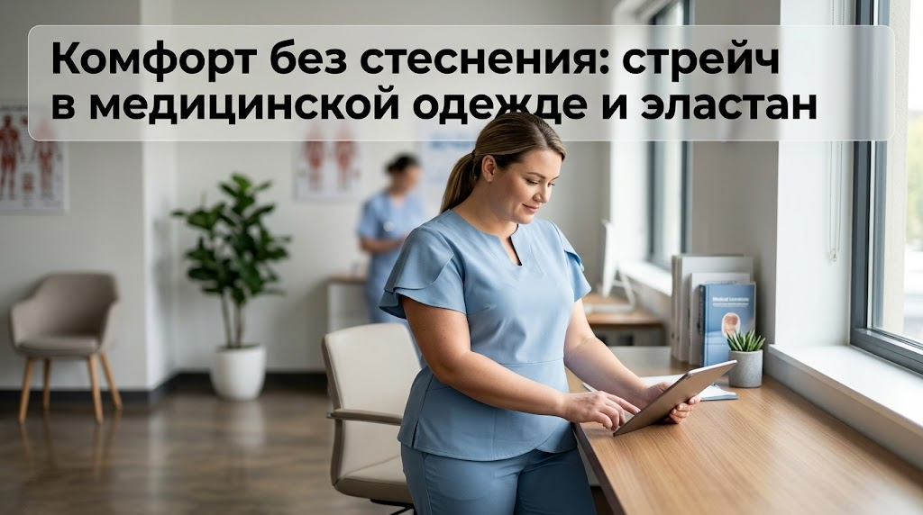 Медицинская одежда из стрейчевой ткани с эластаном для комфорта и свободы движений