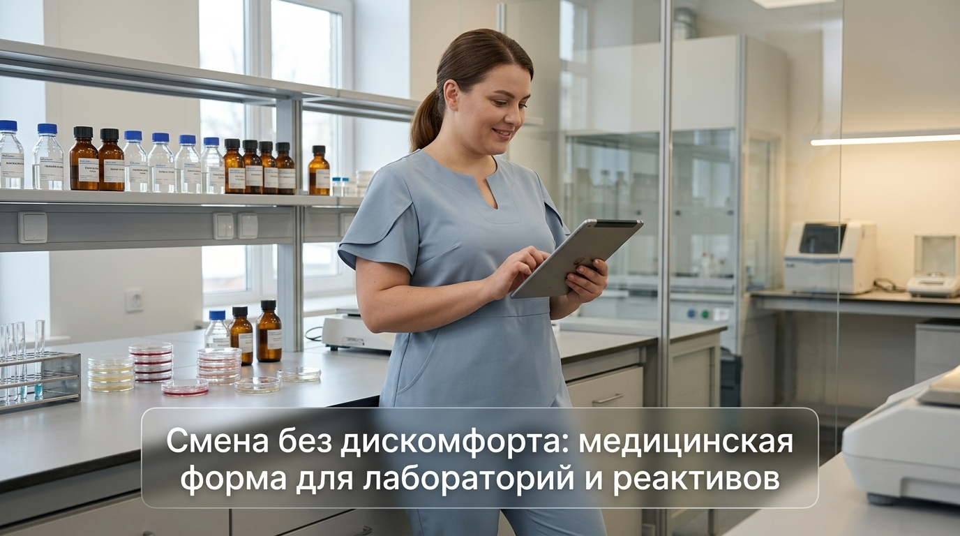Медицинская форма для лабораторий и работы с реактивами, удобная и безопасная