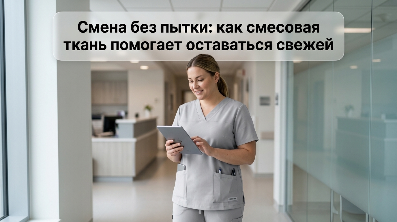 Человек в удобной одежде из смесовой ткани, сохраняющей свежесть и комфорт в течение дня