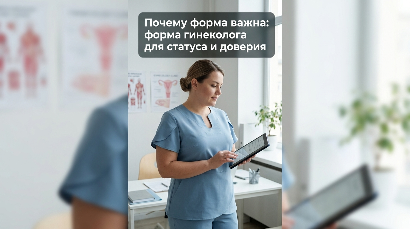 Гинеколог в профессиональной форме, подчеркивающей статус и вызывающей доверие
