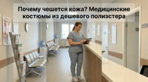 Медицинские костюмы из дешевого полиэстера могут вызывать зуд и раздражение кожи
