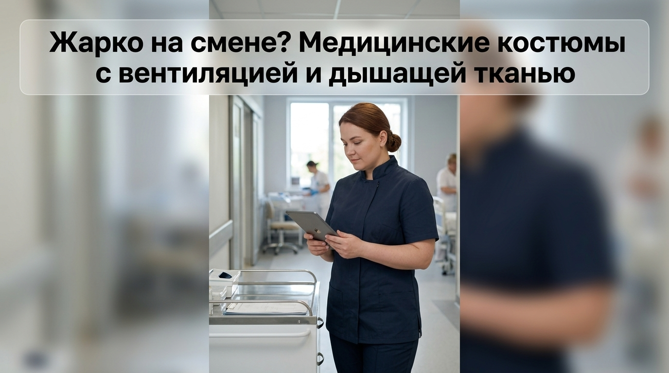 Медицинские костюмы с вентиляцией и дышащей тканью для комфортной работы в жаркую смену