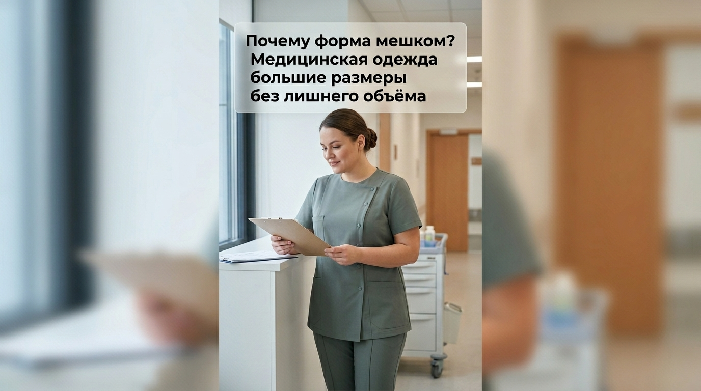Медицинская одежда больших размеров без лишнего объёма