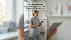 Медицинский костюм с защитой от запаха пота благодаря ионам серебра