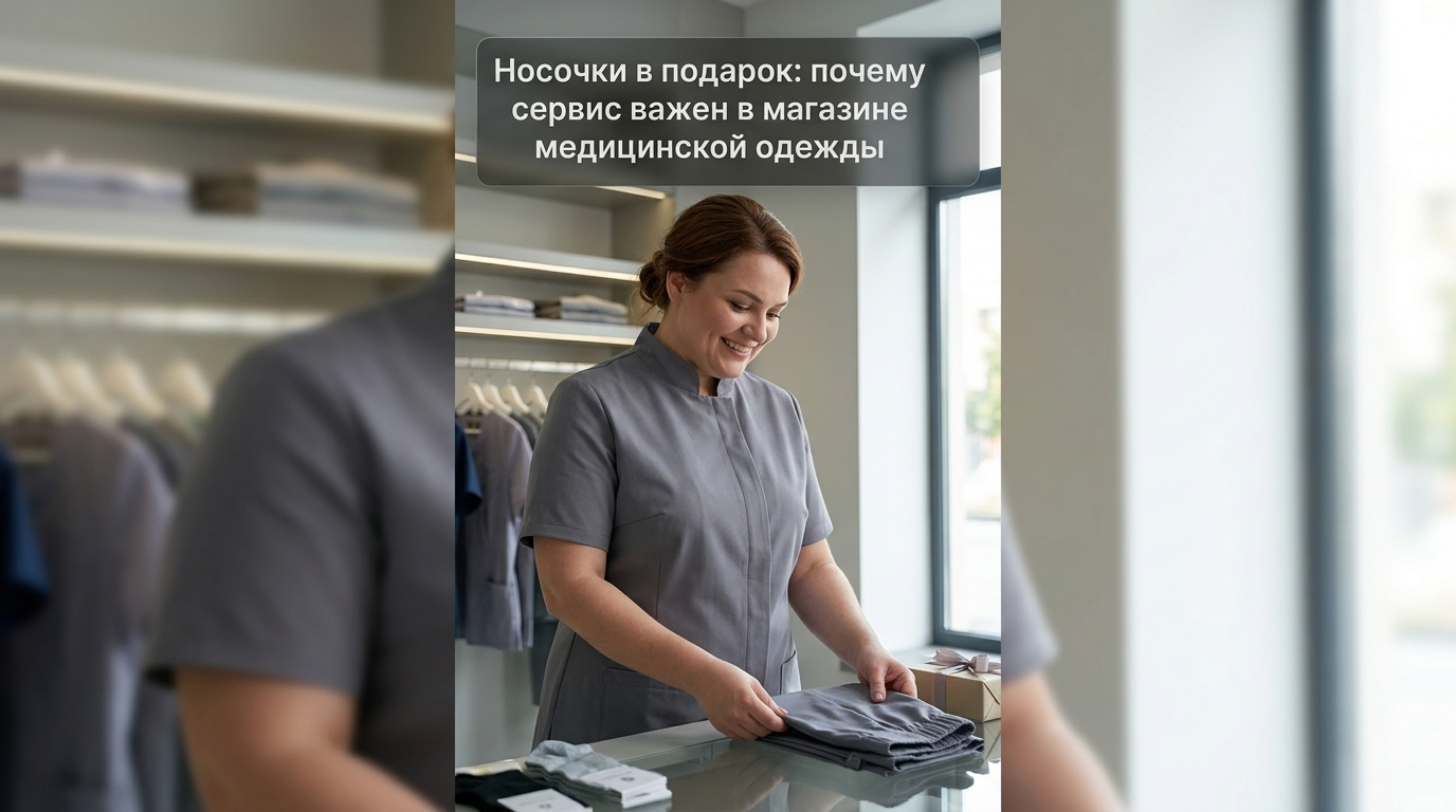 Носочки в подарок как элемент сервиса в магазине медицинской одежды