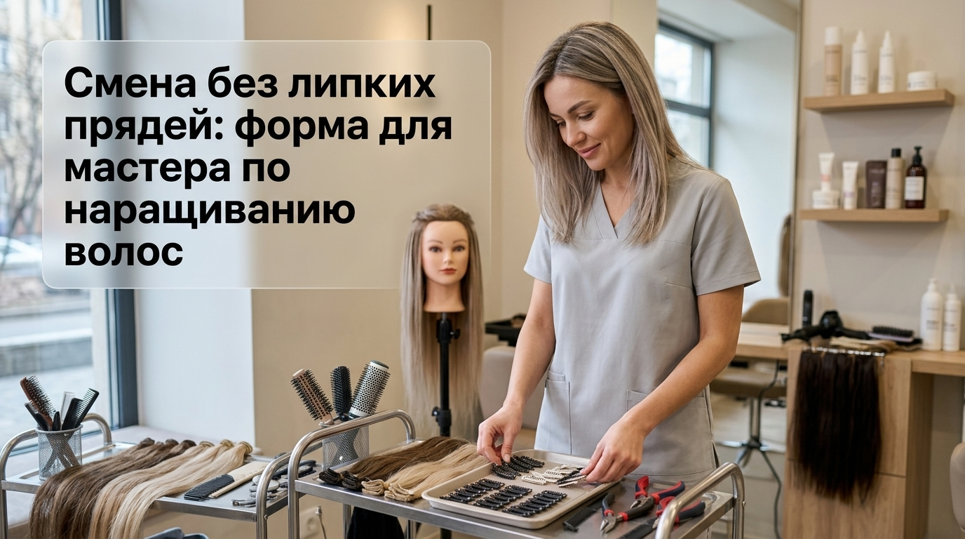 Форма для мастера по наращиванию волос для удобной работы без липких прядей