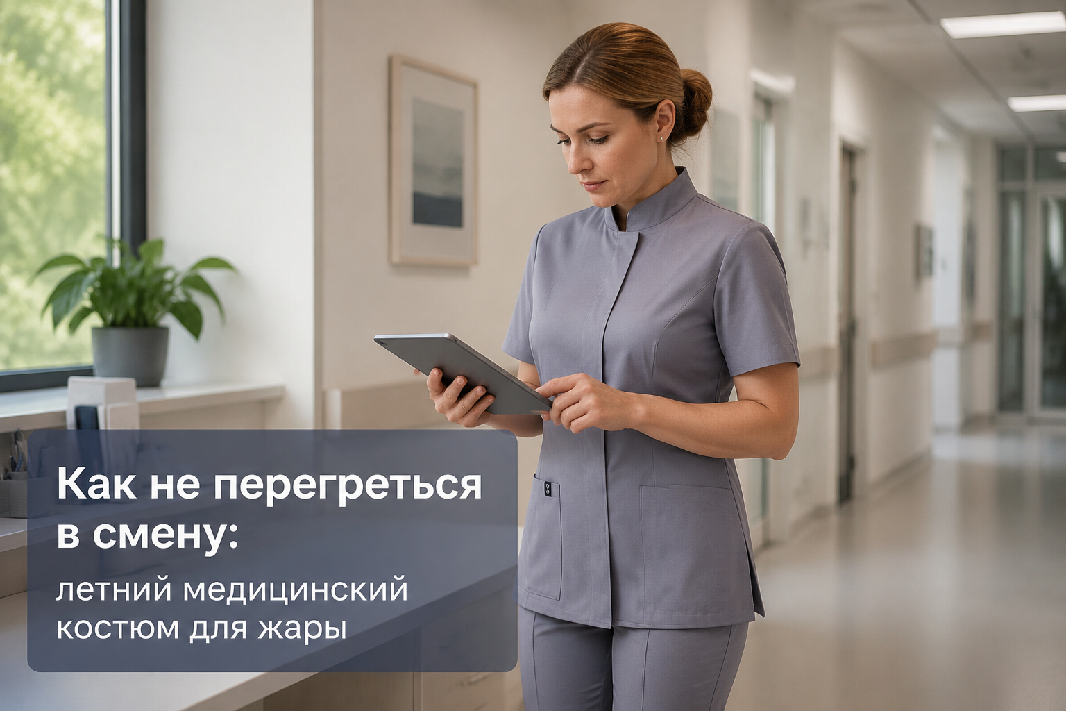 Летний медицинский костюм для работы в жару, легкий и удобный