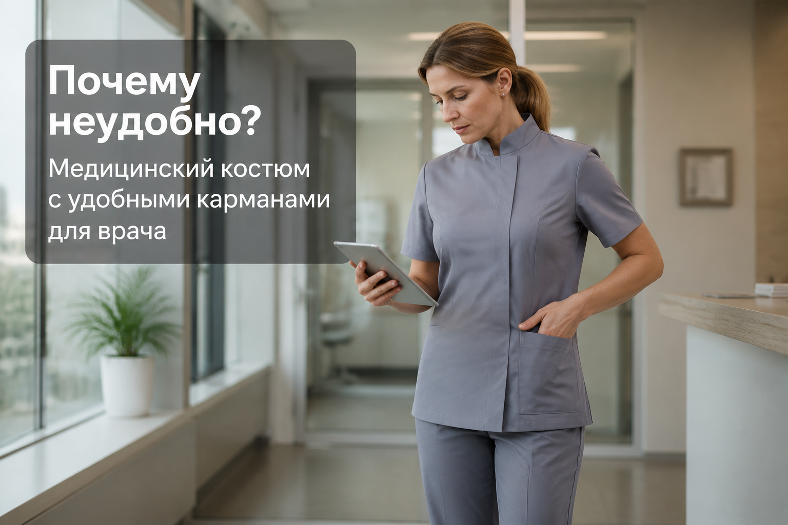 Медицинский костюм для врача с удобными карманами