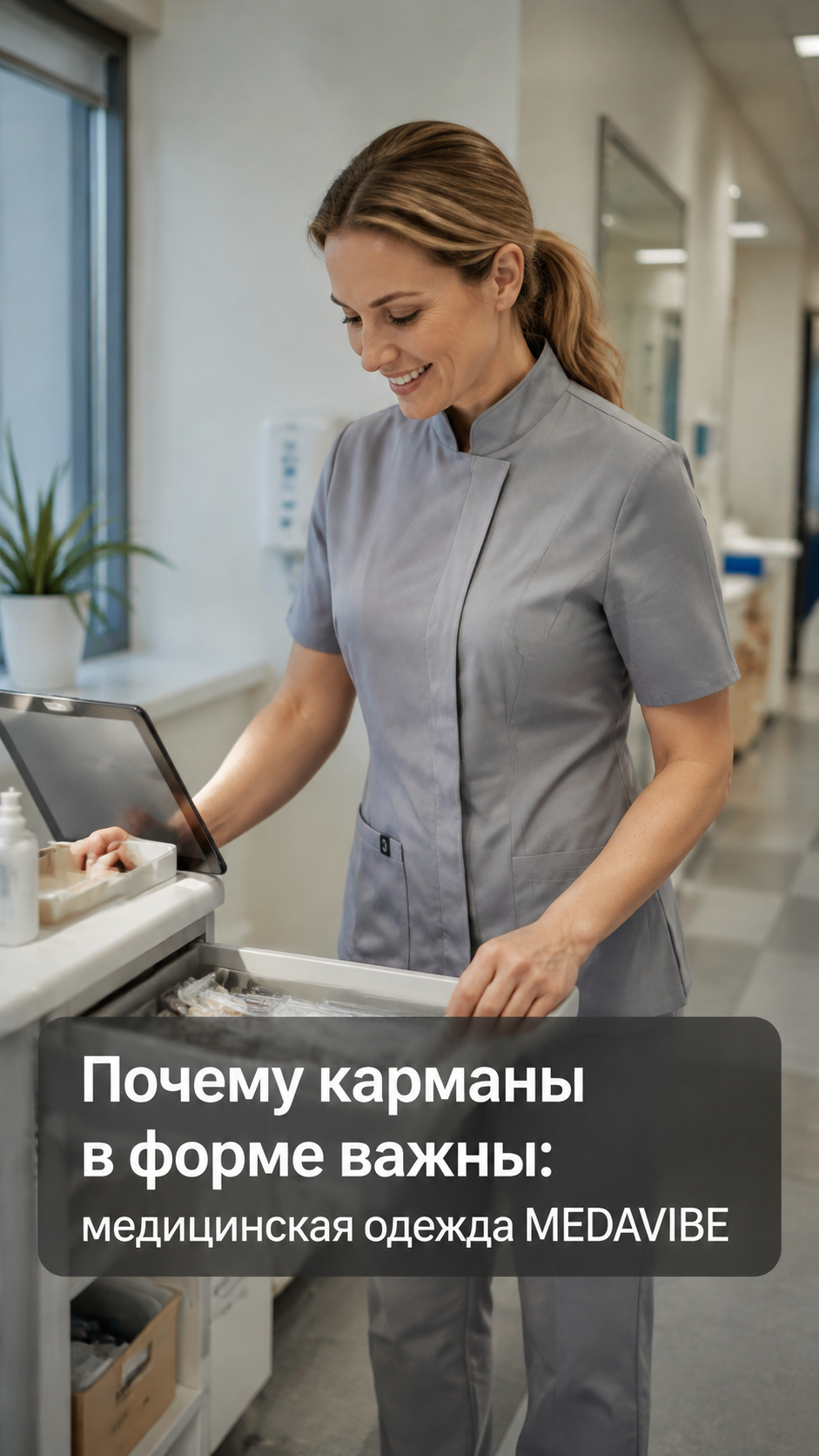 Медицинская одежда MEDAVIBE с удобными карманами в форме