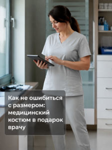 Медицинский костюм в подарок врачу с советами по выбору правильного размера